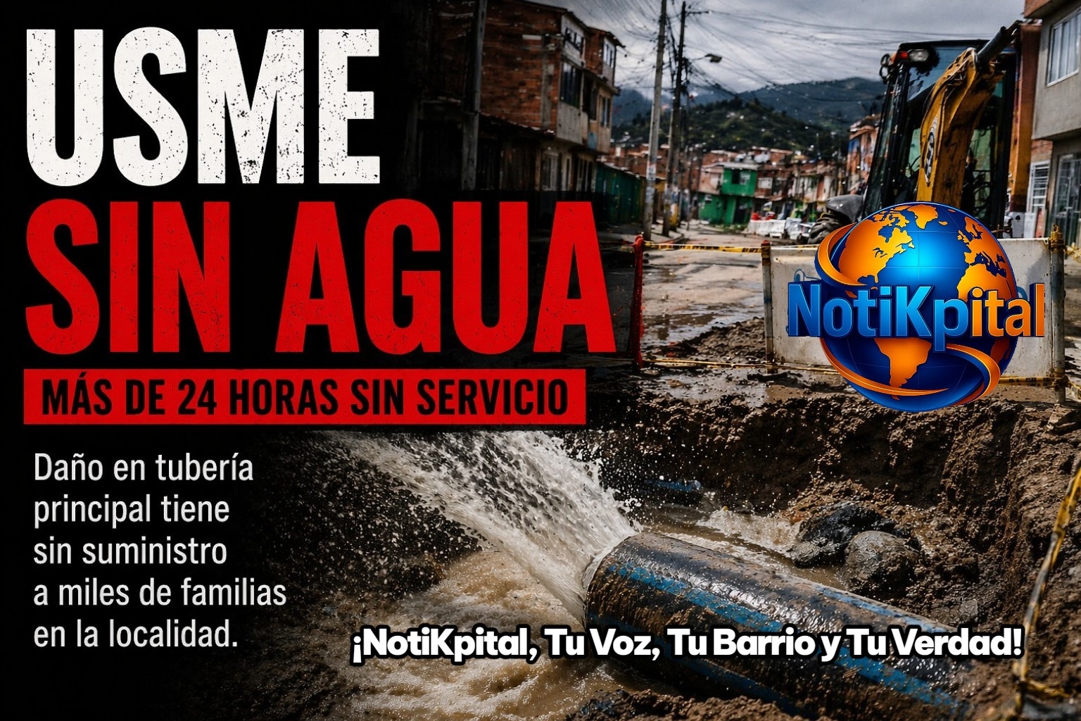 Noticia de usme sin agua